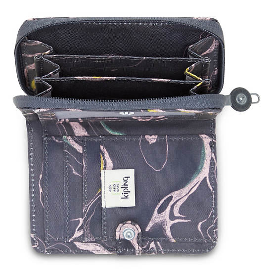 Portfele Kipling Money Love Printed Small Wallet Szare | PL 1005UZ